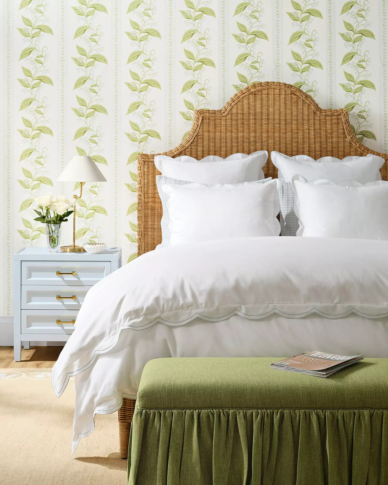 Scallop Sateen Duvet Cover | Serena and Lily