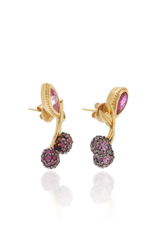 Cherry 18K Gold Vermeil Ruby, Sapphire Earrings | Moda Operandi (Global)