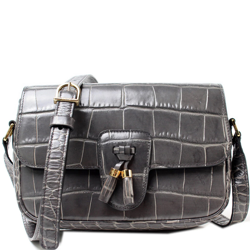 Tassel Bag Crocodile | Keeks Designer Handbags