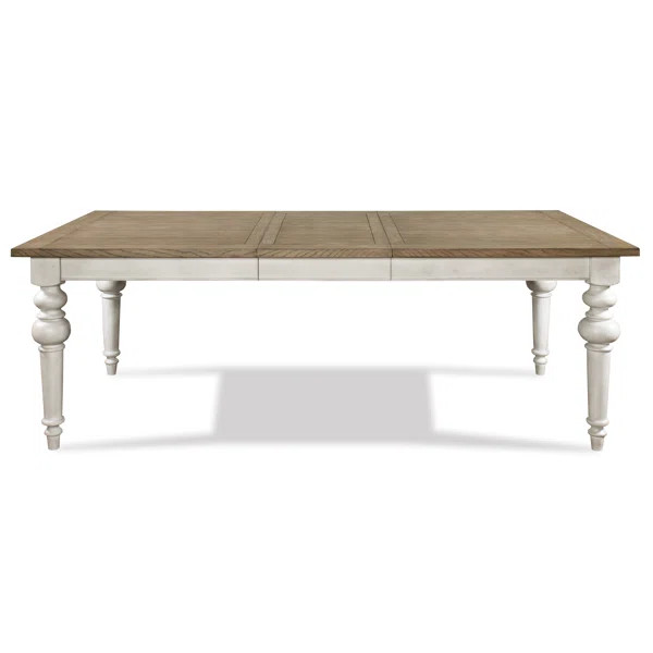 Nickelsville Extendable Rubberwood Solid Wood Dining Table | Wayfair North America