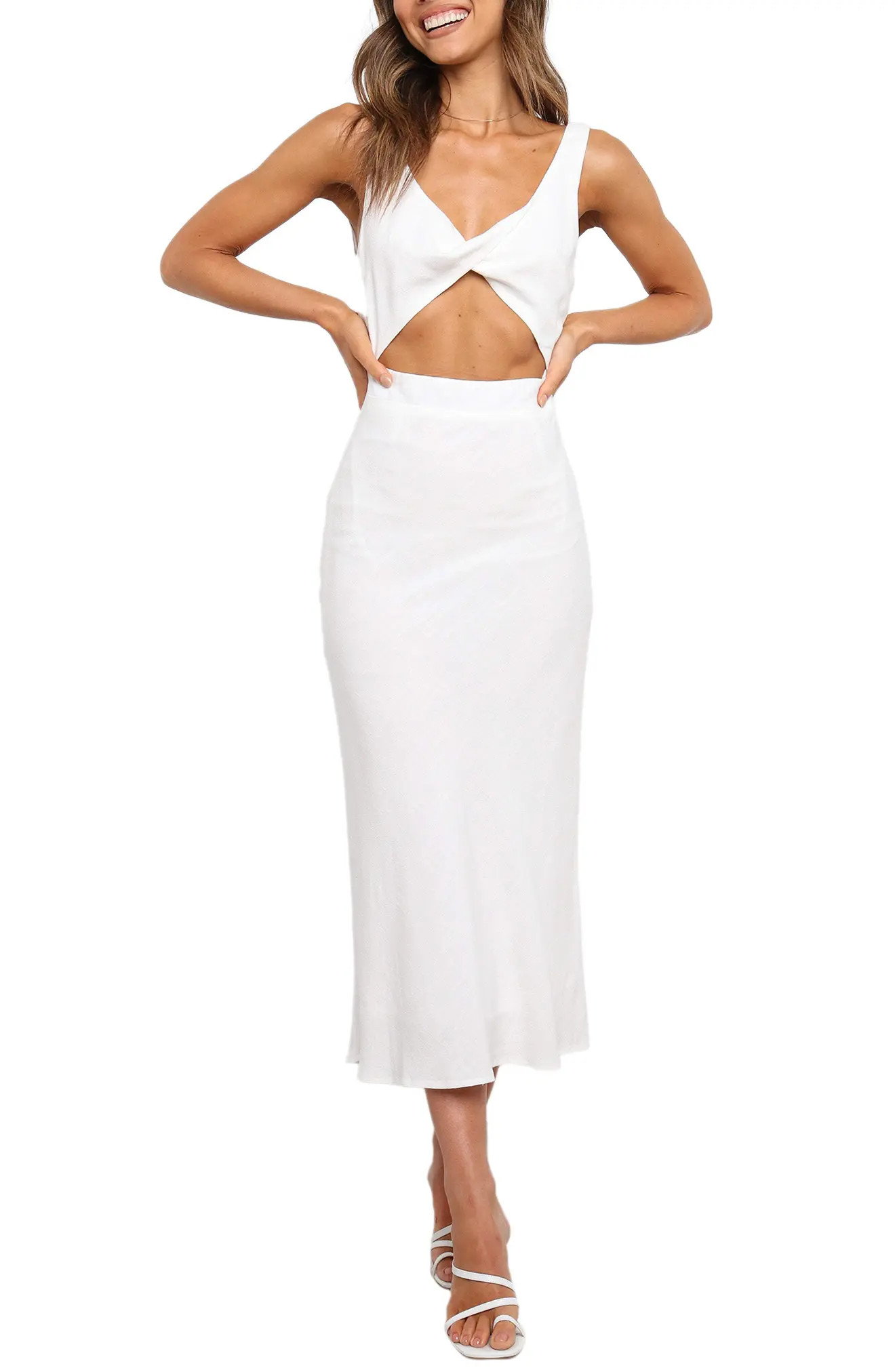 Apollo Cutout Detail Midi Dress (Women) | Nordstrom | Nordstrom