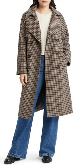 Plaid Wool Blend Trench Coat | Nordstrom