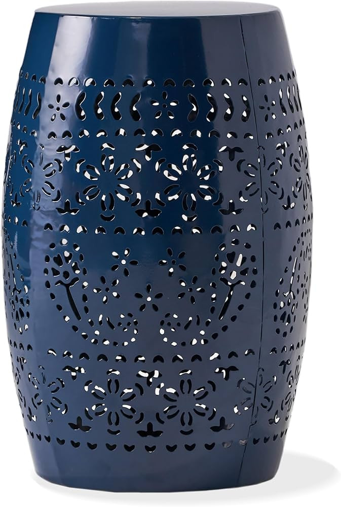 Christopher Knight Home Ruby Outdoor 12" Iron Side Table, Dark Blue | Amazon (US)