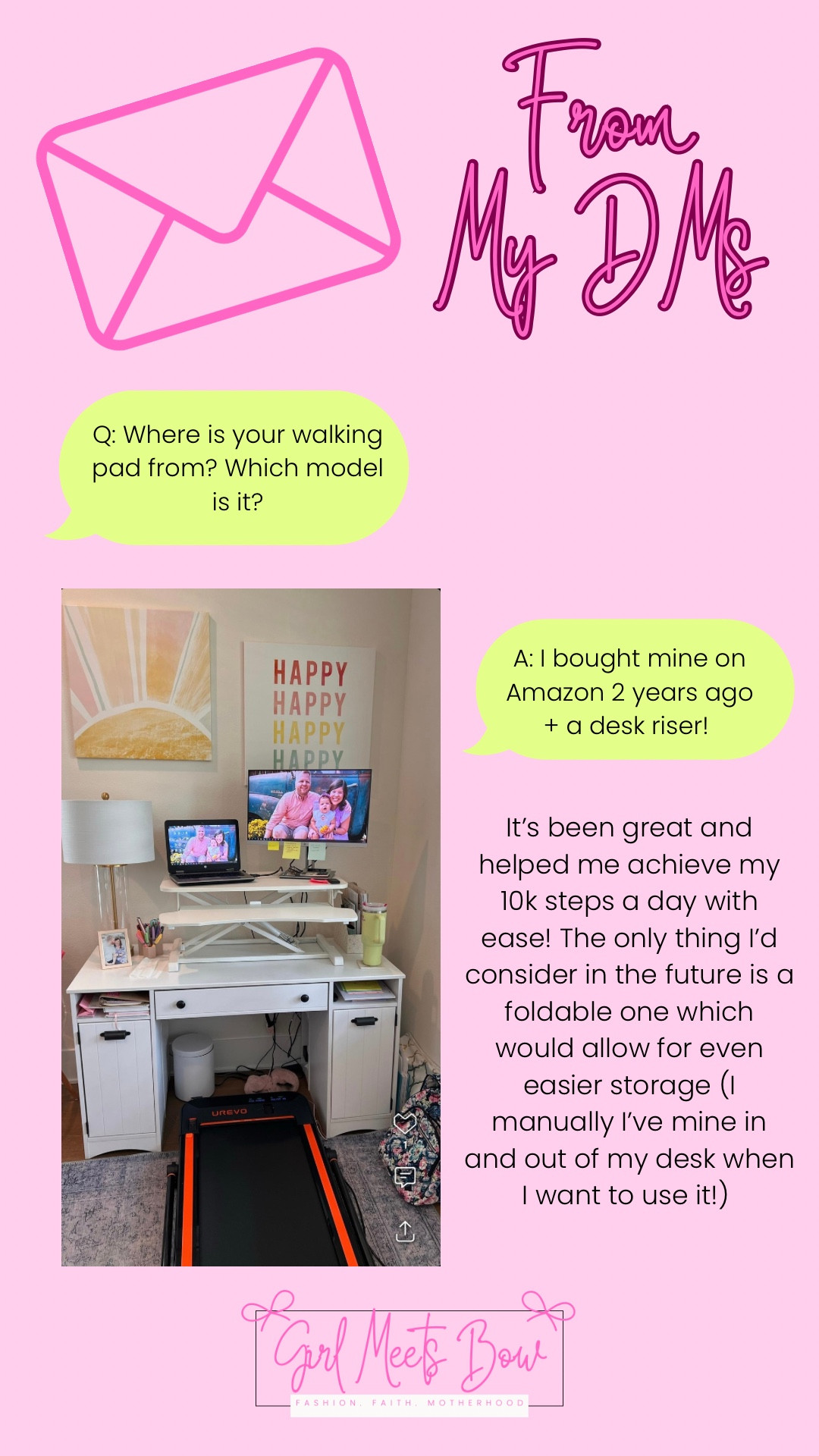 My walking pad + desk riser to help me get my 10K steps a day in while I work!

#LTKActive #LTKHome #LTKWorkwear