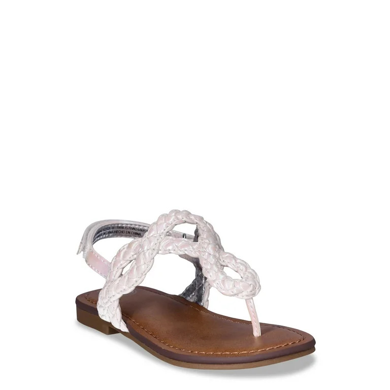 Wonder Nation Toddler Girls' Braided Sandals | Walmart (US)
