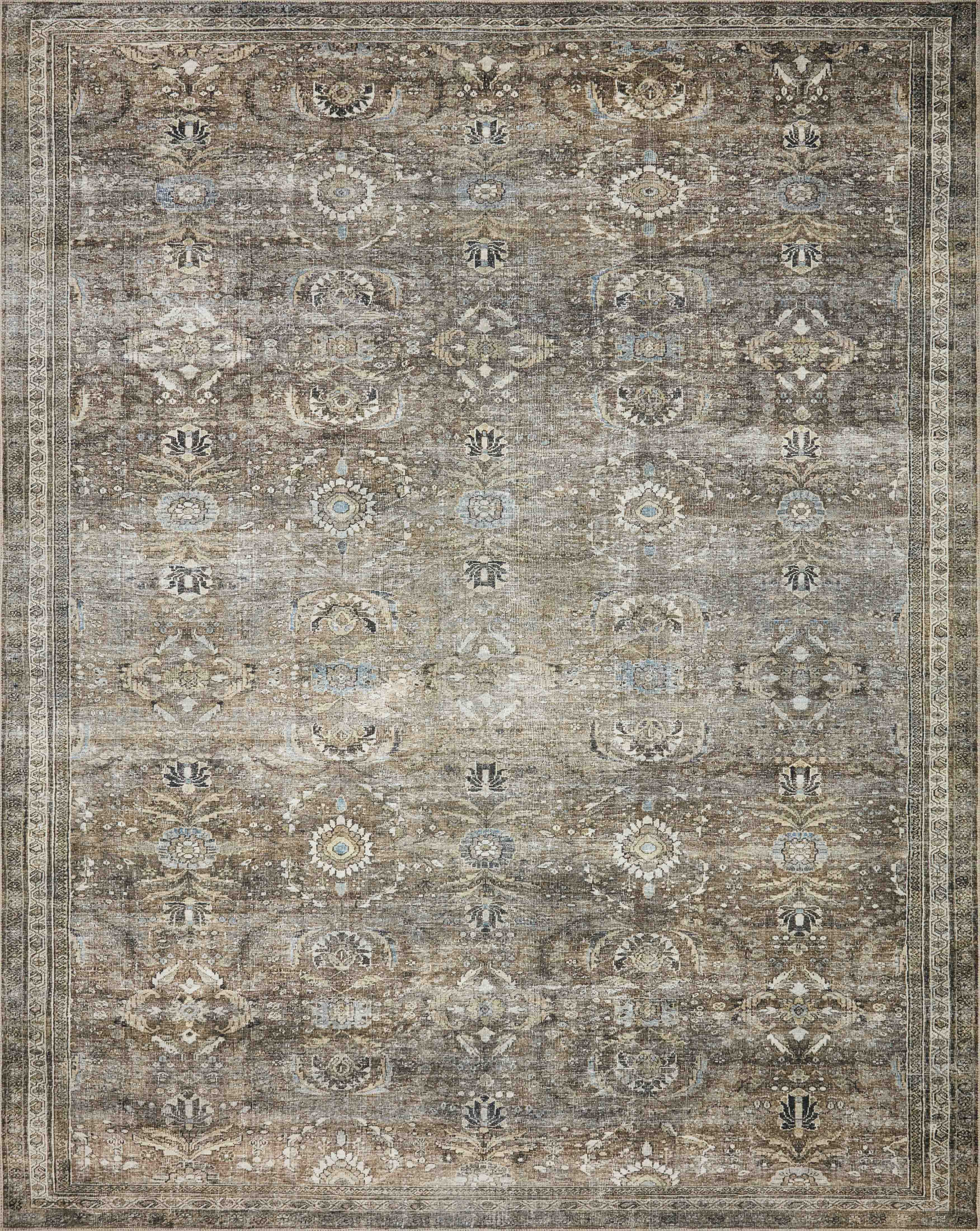 Loloi II Layla LAY-13 Printed Antique / Moss Oriental Area Rug 7'-6" x 9'-6" | Walmart (US)