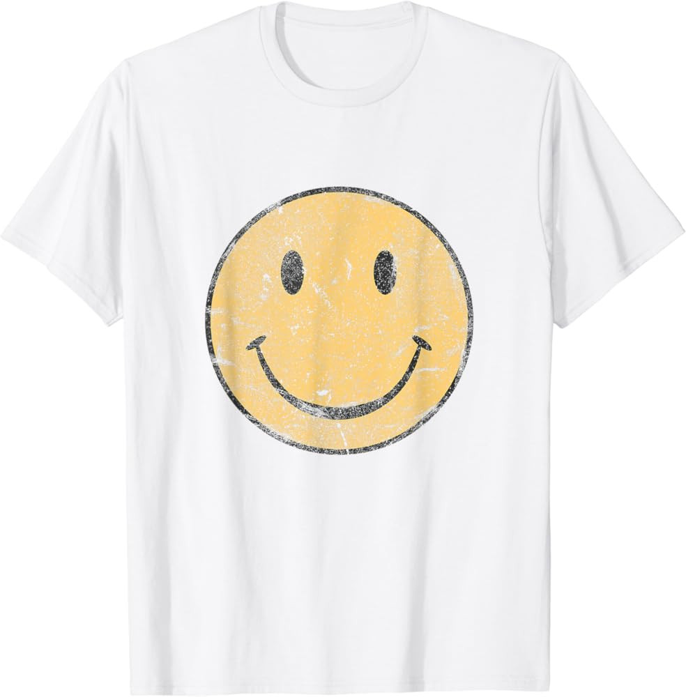 Vintage SMILE FACE | 70's Vibe | Yellow Smile T-Shirt | Amazon (US)