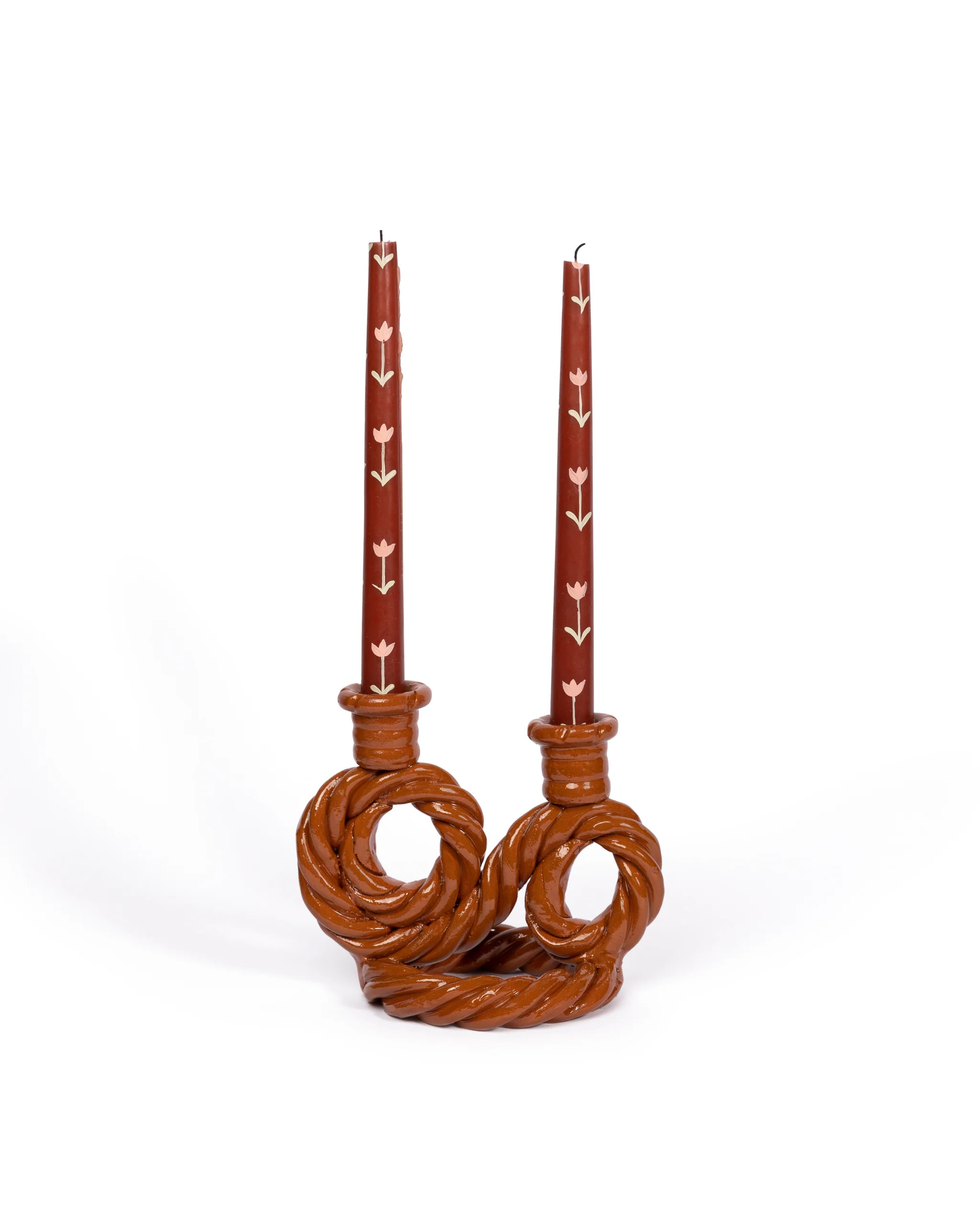 Tallitha Terracotta Candle Holder | Sharland England by Louise Roe | Sharland England