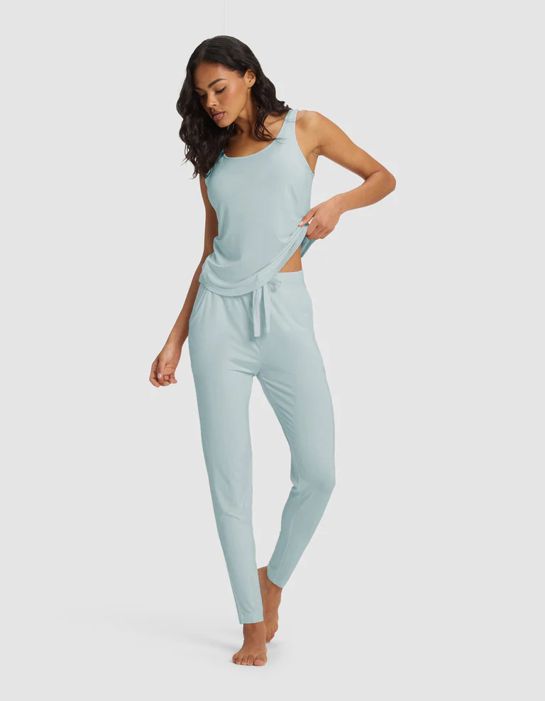 Women's Bamboo Stretch-Knit Tank & Tapered Pant Set | Cozy Earth
