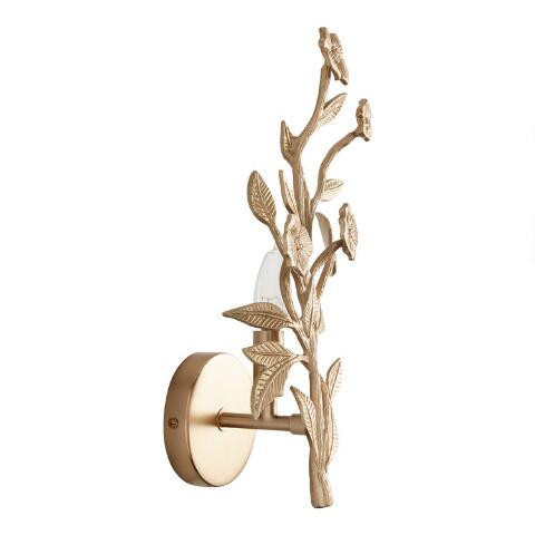 Jane Gold Floral Wall Sconce | World Market