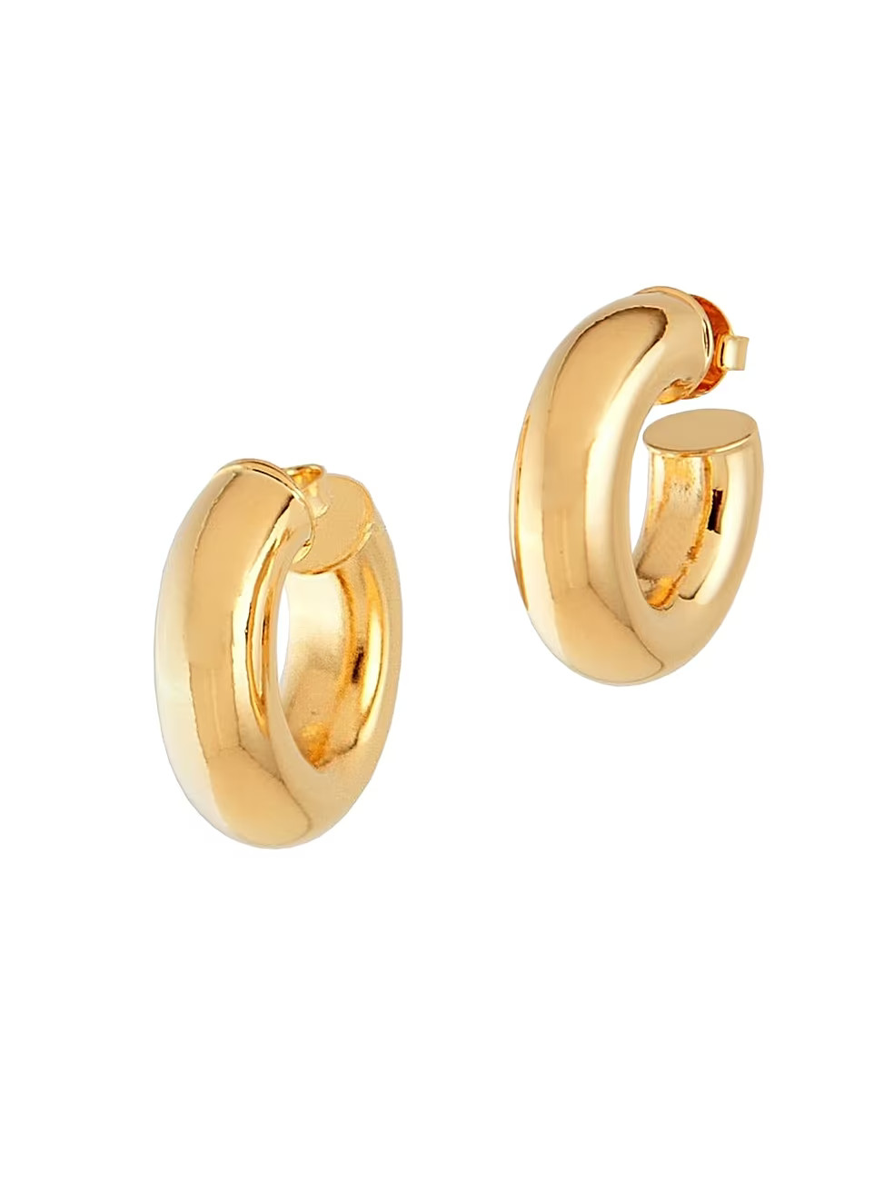 Donut 14K Gold-Plated Hoop Earrings | Saks Fifth Avenue