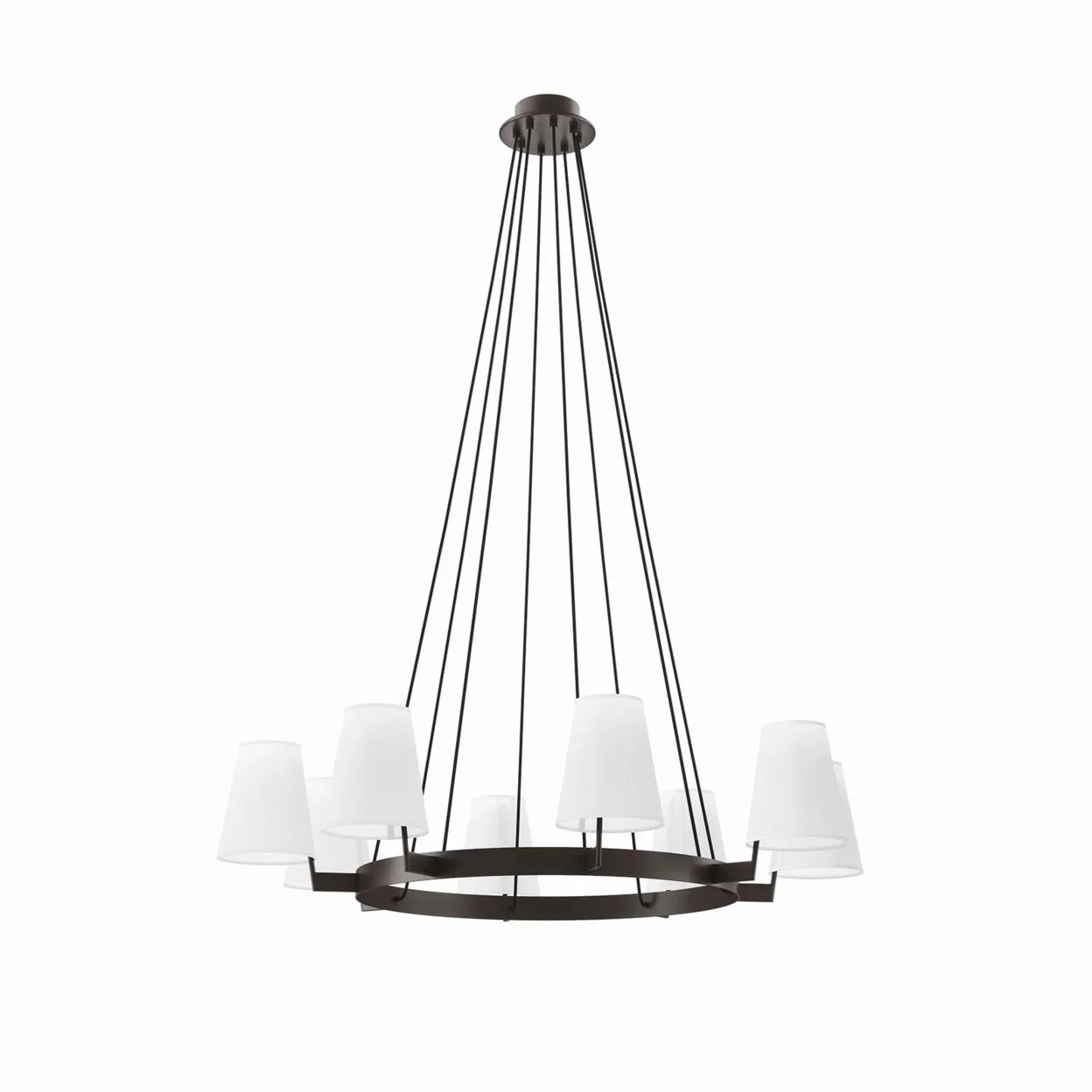 Surround 8-Light Chandelier White Brass | Walmart (US)