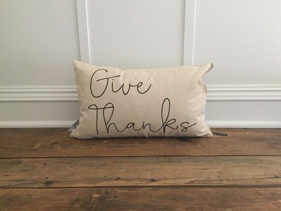 Give Thanks Pillow Cover | Etsy (US)