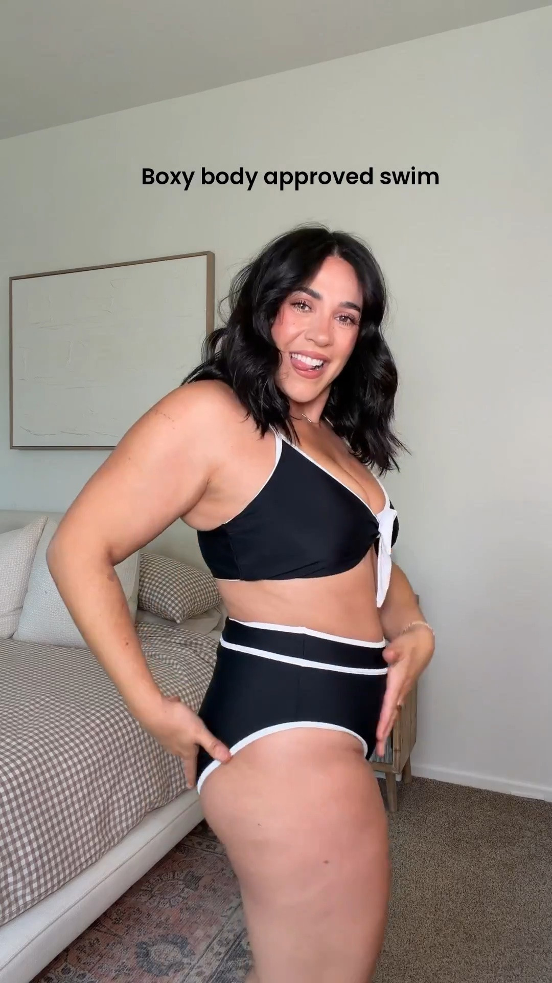 Amazon swim that’s very flattering for a boxy body and smooths the lower tummy. Size L in all.

#LTKootd #LTKMidsize #LTKSwim