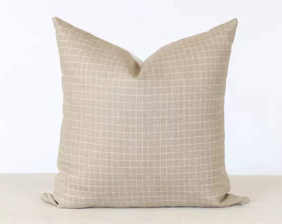 Tan Pillow Covers. Tan Throw Pillow Cover, Farmhouse Pillow Cover