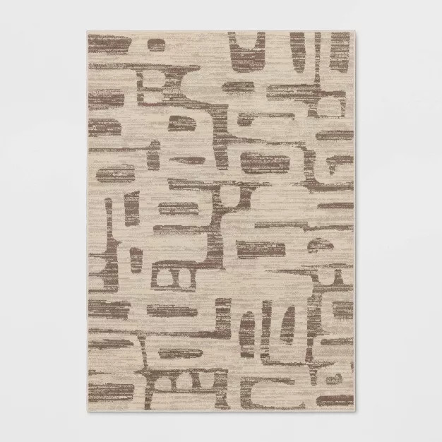 Modern Curves Area Rug Tan - Threshold™ | Target