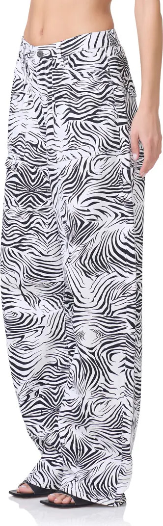 AFRM Rhett Zebra Print Carpenter Jeans | Nordstrom | Nordstrom