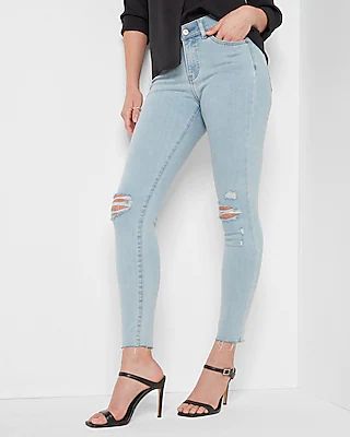 Low Rise Light Wash Skinny Jeans | Express