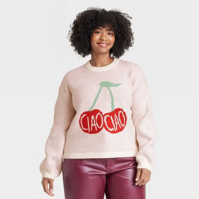 Women's Holiday Crewneck Pullover Sweater - A New Day™ | Target