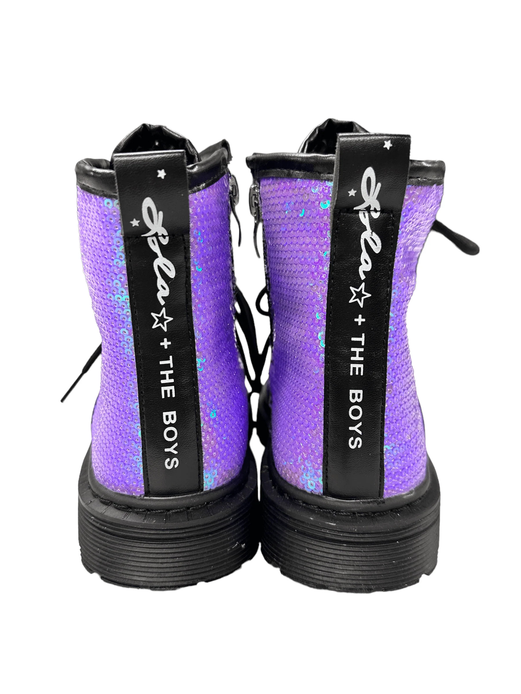 Lavender Sequin Boots | Lola + The Boys