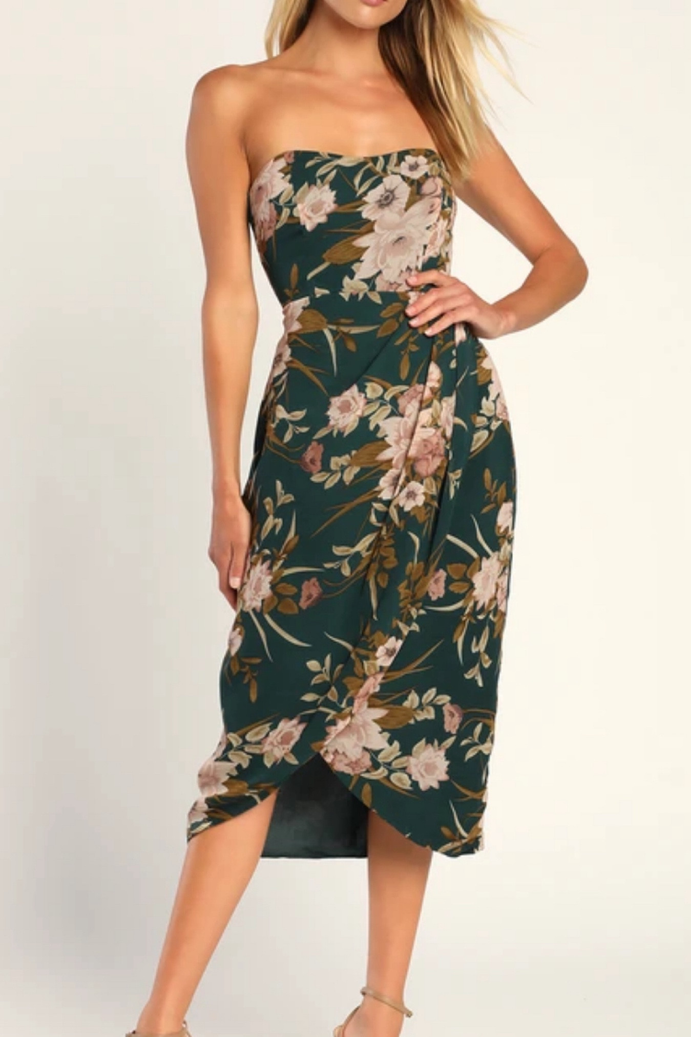 Fall floral strapless dress 

#LTKWedding #LTKSaleAlert #LTKParties
