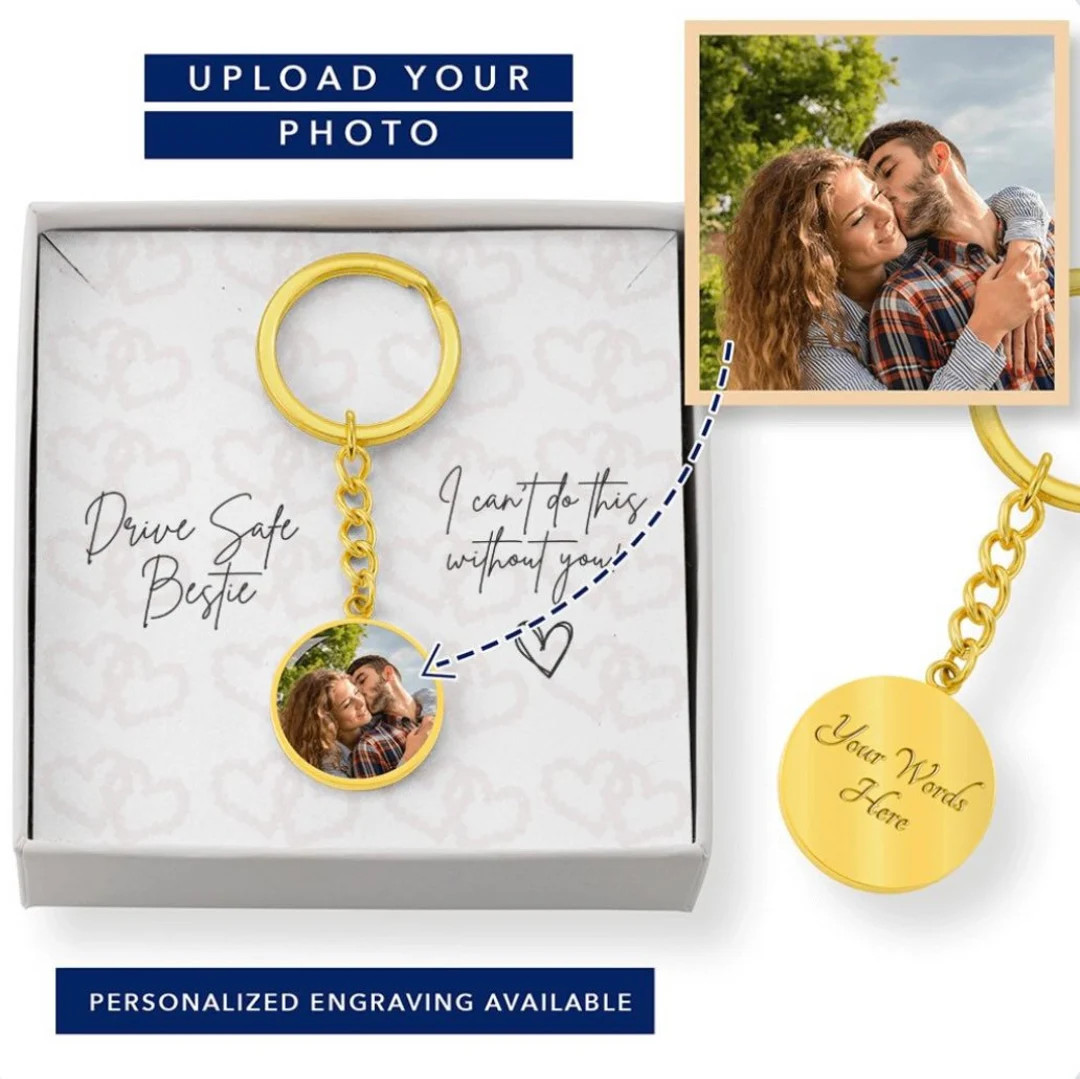 BFF Photo Keychain: Picture keychain, custom keychain, gift for him, photo key chain, photo keych... | Etsy (US)