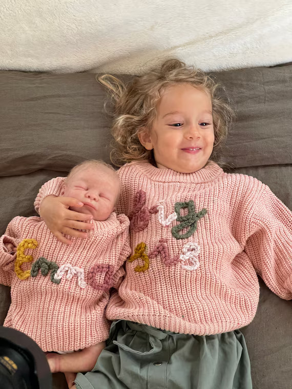 Personalized Speckled Sweater Custom Name Sweater for Newborn - Etsy | Etsy (US)