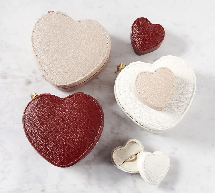 Quinn Heart Shaped Leather Jewelry Box | Pottery Barn | Pottery Barn (US)