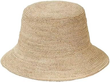 Beach Hats for Women Hand-Crocheted Raffia Bucket hat Outdoor Shade Straw hat Foldable for Women ... | Amazon (US)