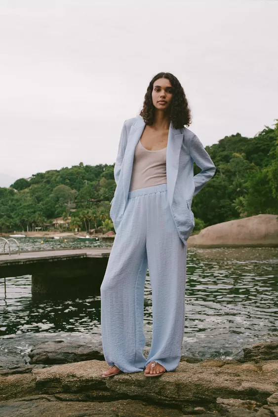 OPEN WRINKLE-EFFECT BLAZER | Zara Canada