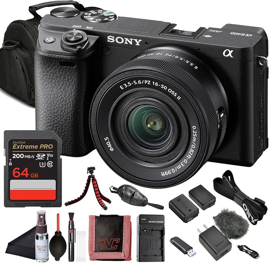 Sony Alpha a6400 Mirrorless Digital Camera with 16–50mm Power Zoom Lens (ILCE-6400L/B) – 24.2... | Amazon (US)