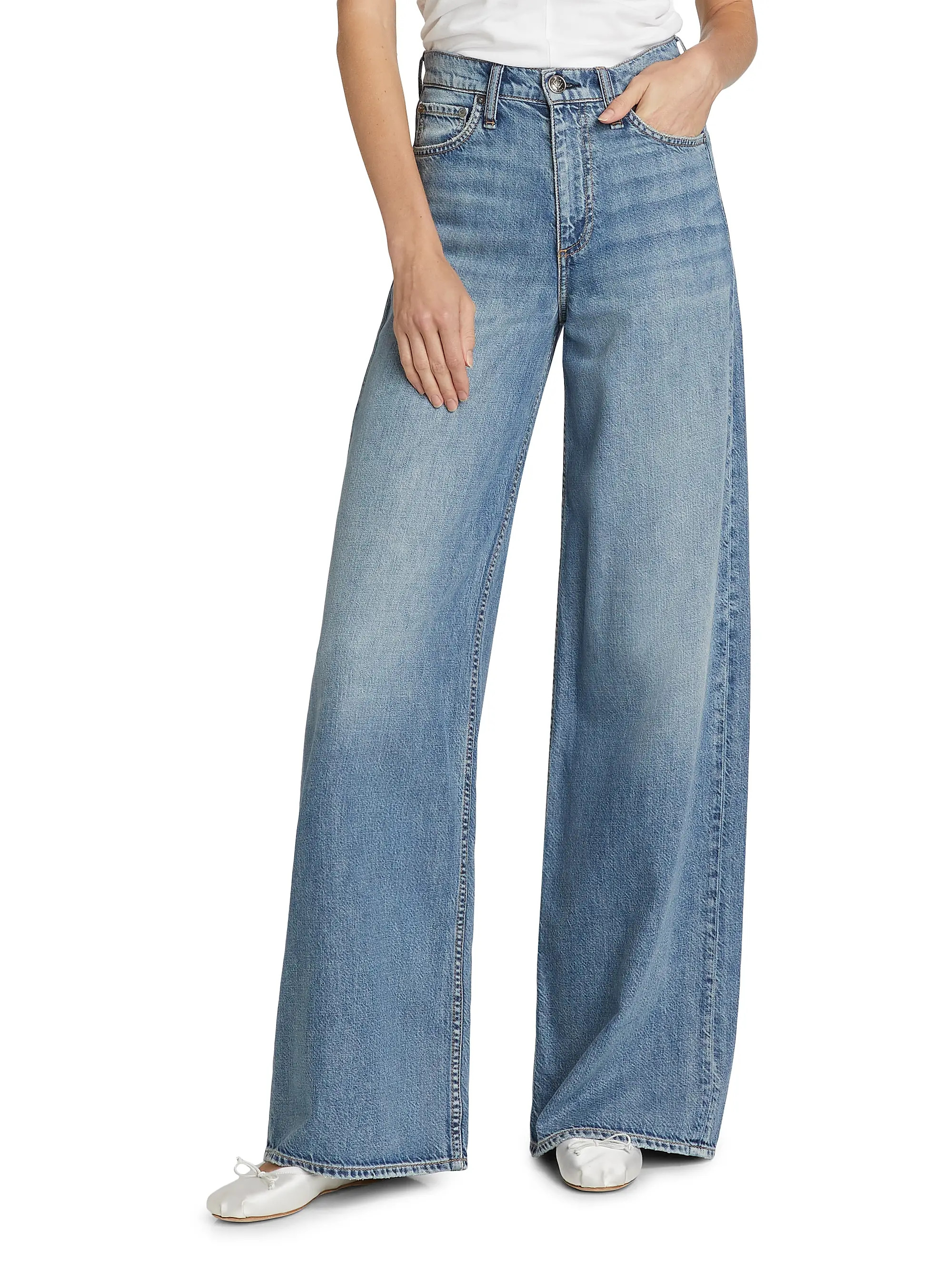 Featherweight Sofie Wide-Leg Jeans | Saks Fifth Avenue