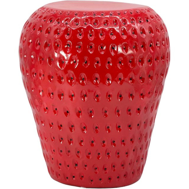 Galt International 14" Red Strawberry Stool Side Table Home Decor  Stand Garden Indoor Outdoor De... | Walmart (US)