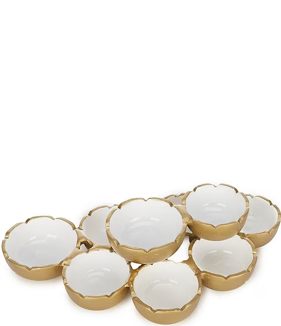 Southern Living Mini Scalloped 9-Piece Cluster Bowls | Dillard's | Dillard's