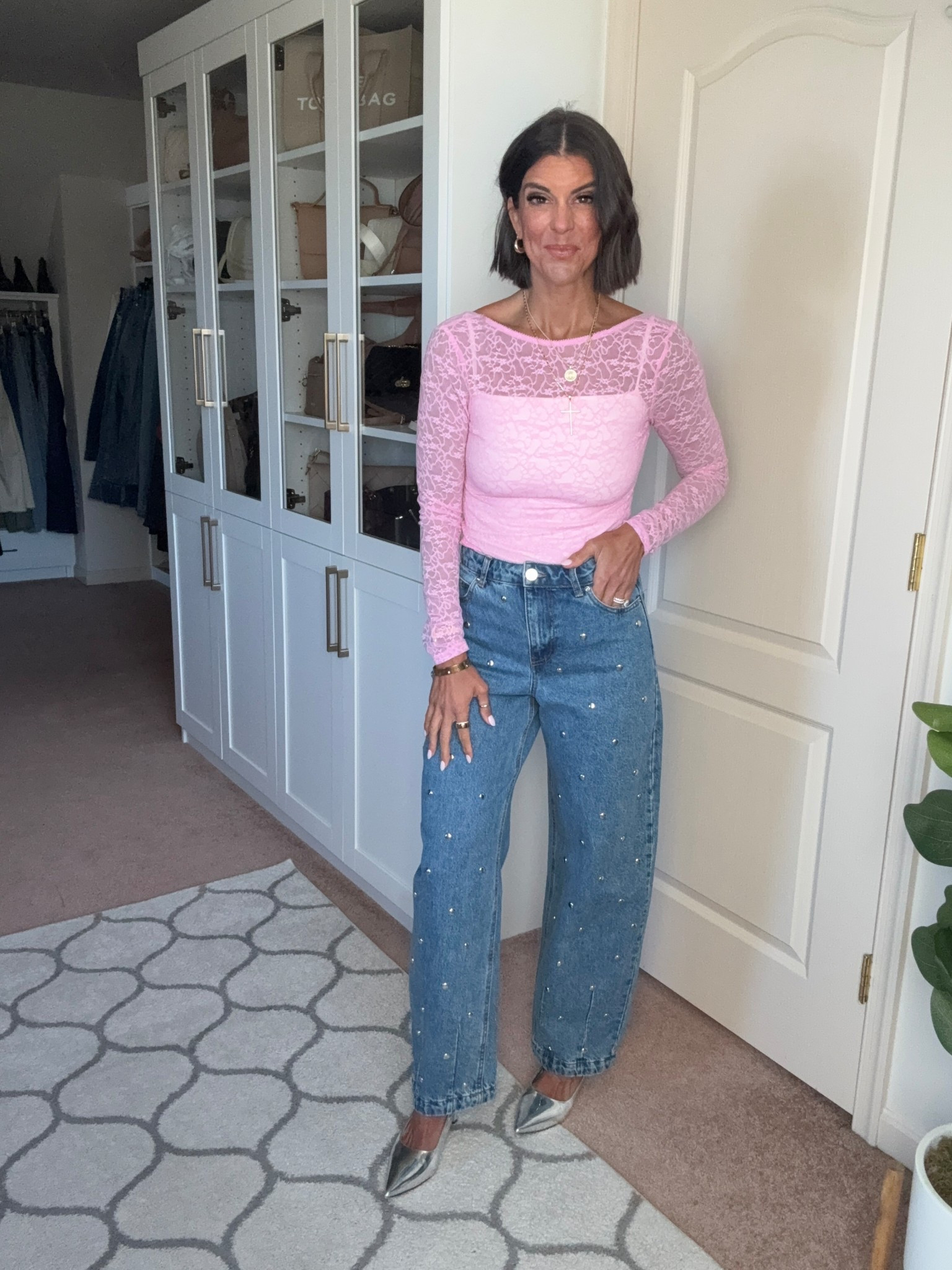 Weekly most loved items- Target sparkle jeans! I’m 5’5 and in size small. Size down if in between. Size small in lace top. 

#LTKSeasonal #LTKValentine #LTKootd