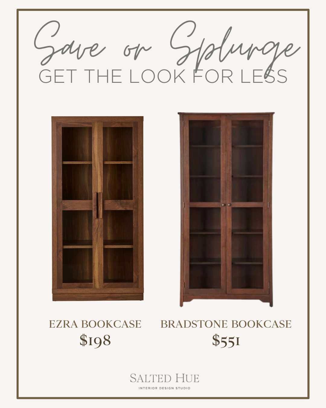 Save or Splurge, get the look of this Bradstone bookcase for less than half the cost!  

 #LTKHome #LTKSaleAlert #LTKStyleTip