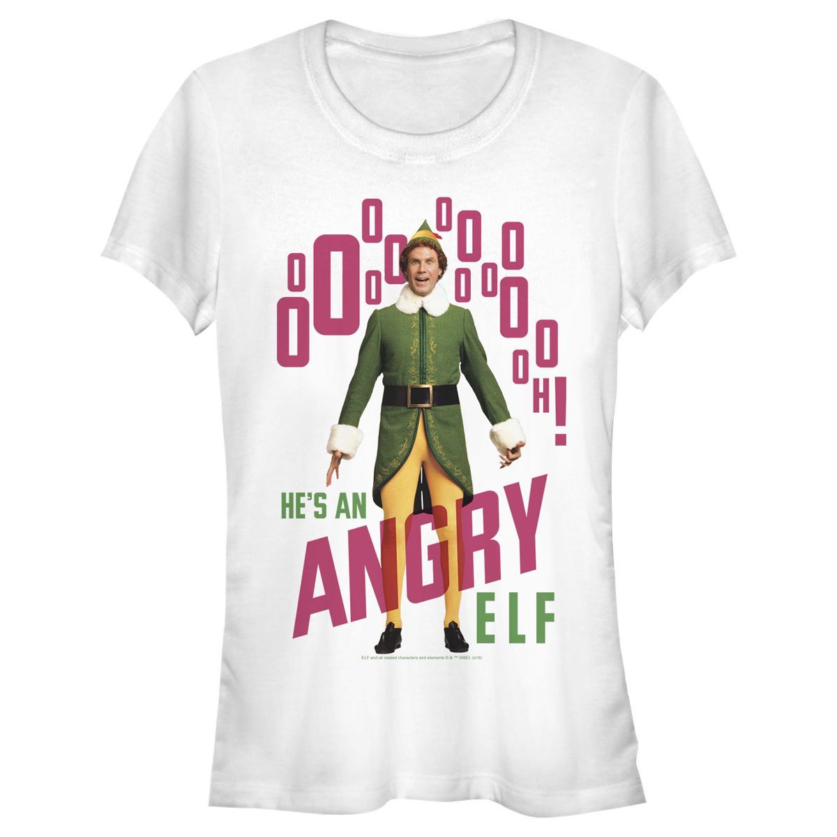 Juniors Womens Elf Angry Elf T-Shirt | Target