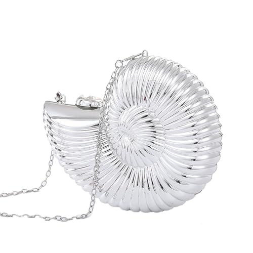 WuDiaoer Women Sparkly Conch Shape Acrylic Clutch Purse Seashell Evening Bag Metallic Acrylic Han... | Amazon (US)