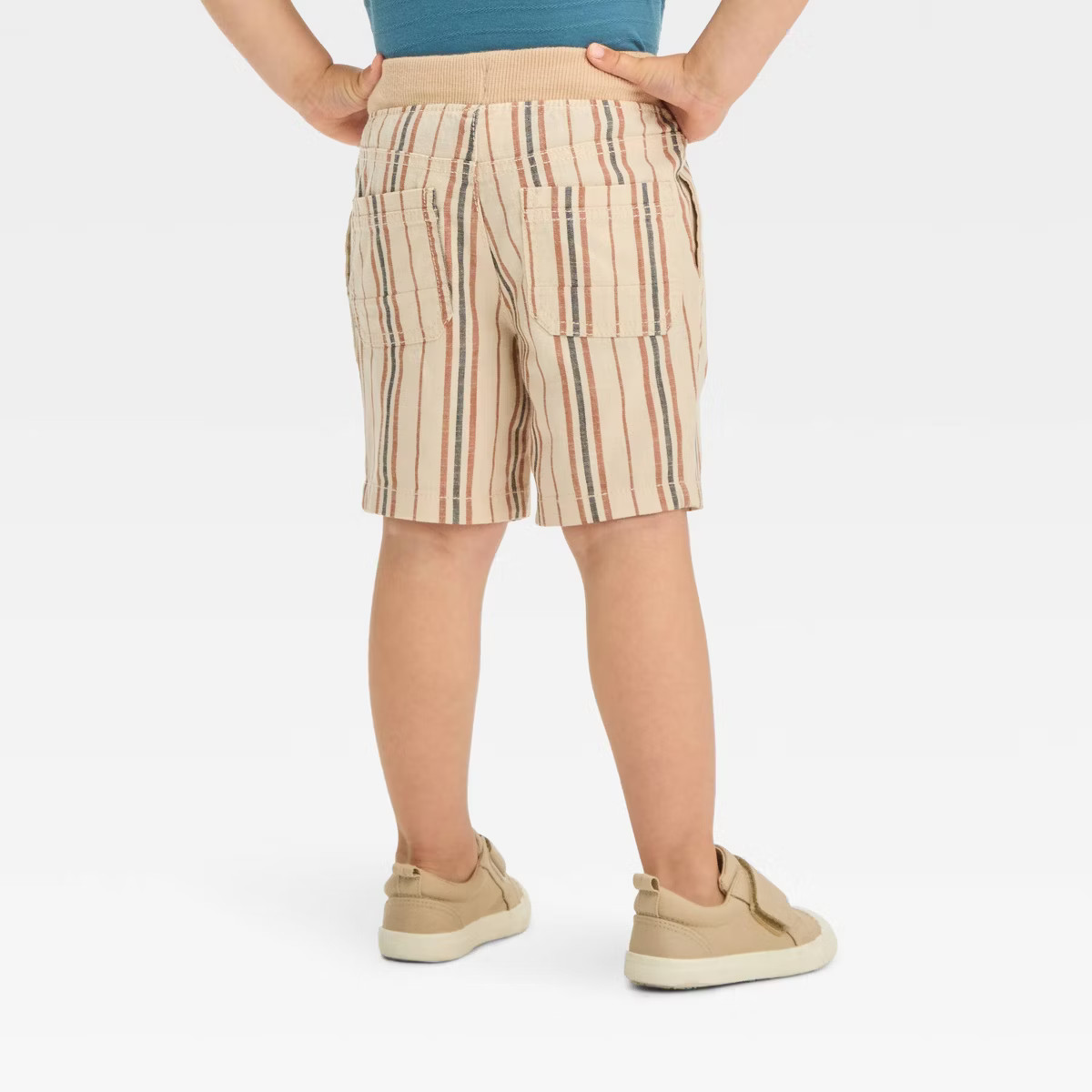 Toddler Boys' Striped Chambray Pull-On Shorts - Cat & Jack™ | Target