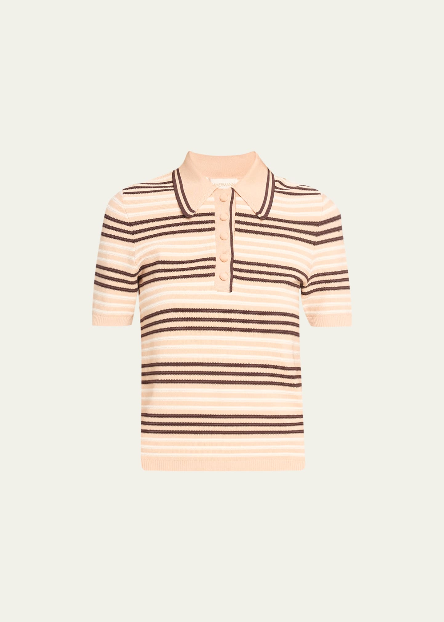 Zimmermann Natura Striped Polo Shirt | Bergdorf Goodman
