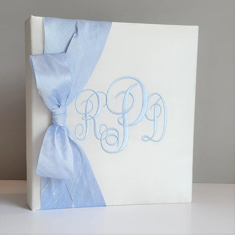 Baby Memory Book, My First Years, Monogrammed Baby Book, Silk Baby Book - Etsy | Etsy (US)