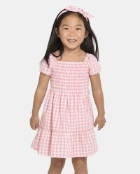 Toddler Girls Mommy And Me Gingham Poplin Ruffle Dress - Rose Petal | The Children's Place