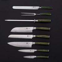Japanese Damascus Steel Knife & Carving Set (8PC) | HexClad Cookware (US)