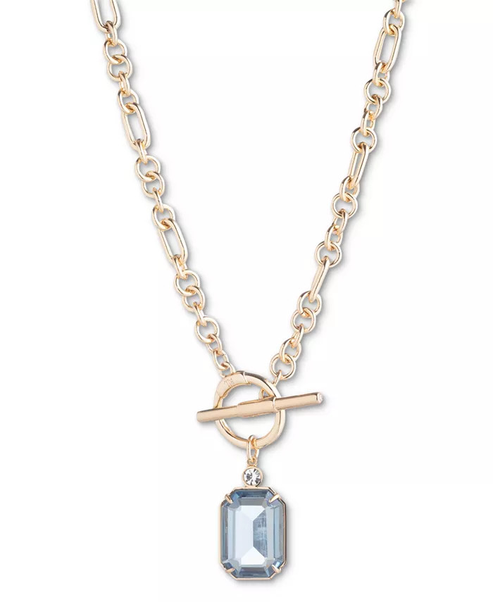 Pavé & Color Stone 17" Pendant Necklace | Macy's