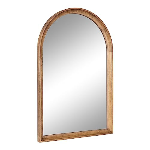 Kate and Laurel Hatherleigh Modern Transitional Arched Wooden Wall Mirror, 24 x 36, Rustic Brown,... | Amazon (US)