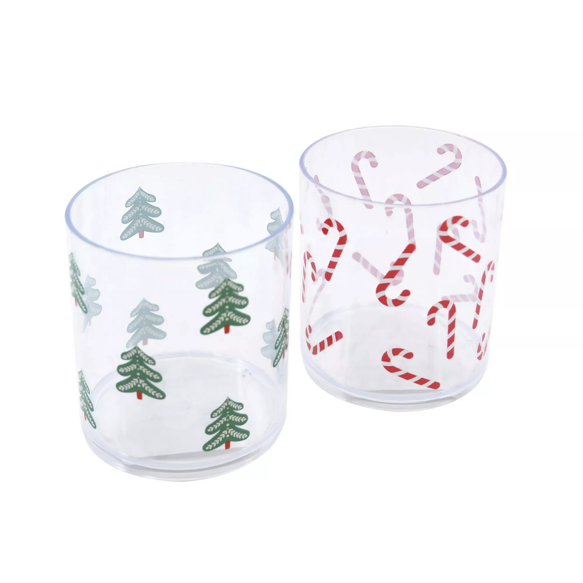 New View Gifts & Accessories 2-pk. Tree & Candy Cane Icon Plastic Cups | Kohl's