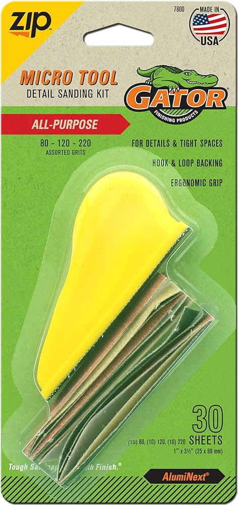 Gator MicroZip Sander Kit, Assorted Grits, 3.5" x 1" | Amazon (US)