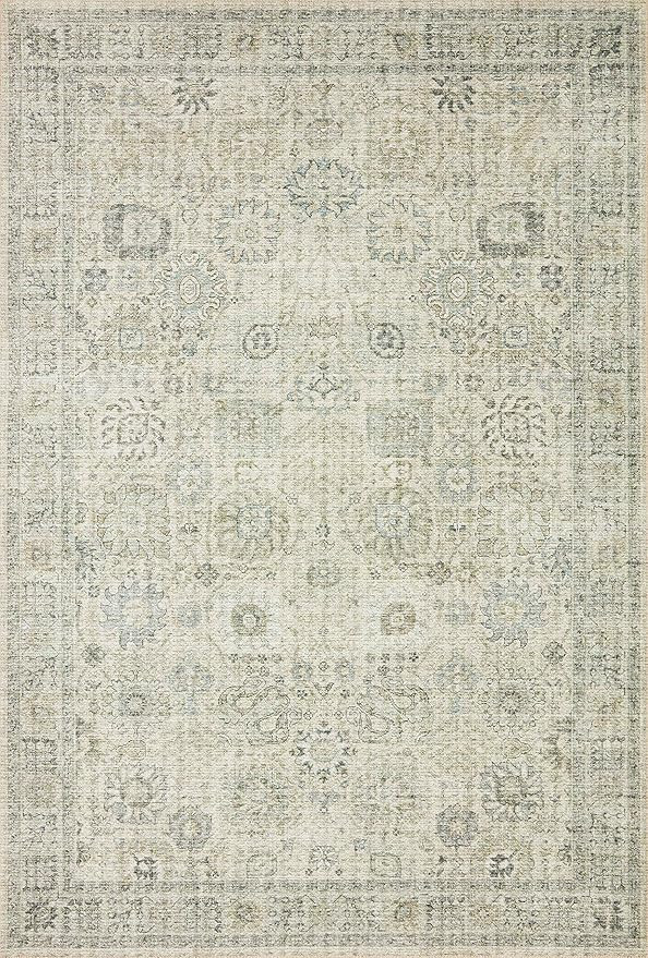 Loloi II Skye Collection SKY-14 Natural / Sage, Traditional 2'-6" x 7'-6" Runner Rug | Amazon (US)