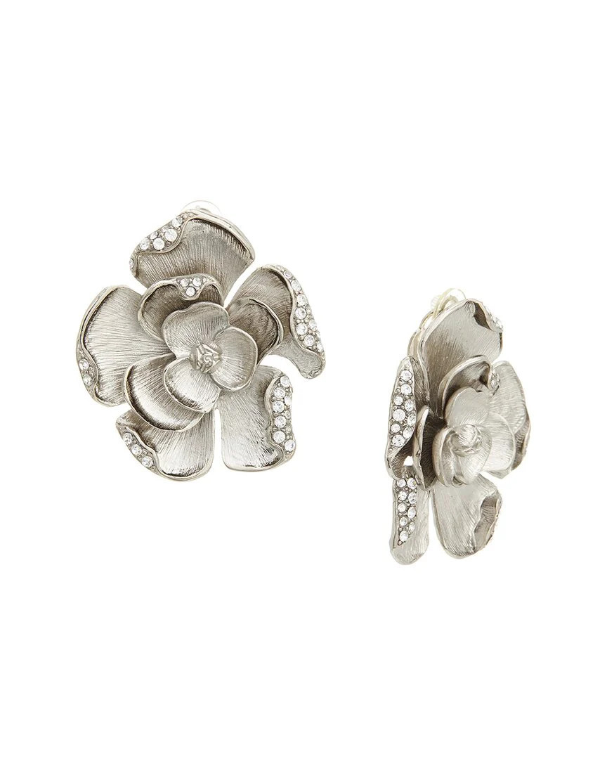 Oscar de la Renta Large Rose Earrings | Shop Simon