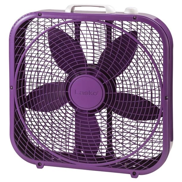 Lasko Cool Colors 20" 3-Speed Box Fan, Model B20309, Purple | Walmart (US)
